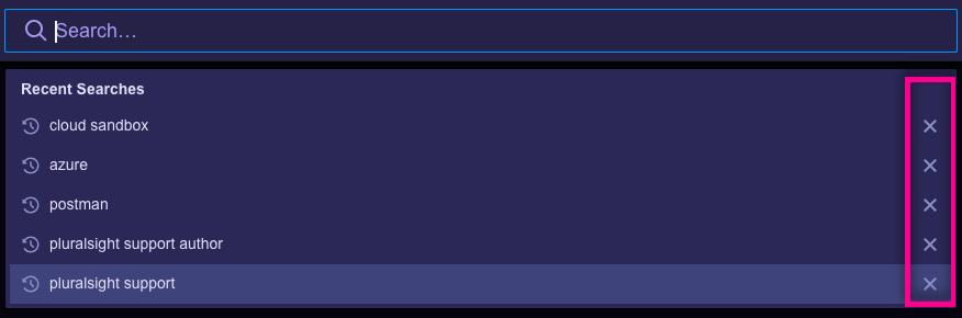 Search history removal