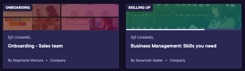 Channel with Onboarding tag