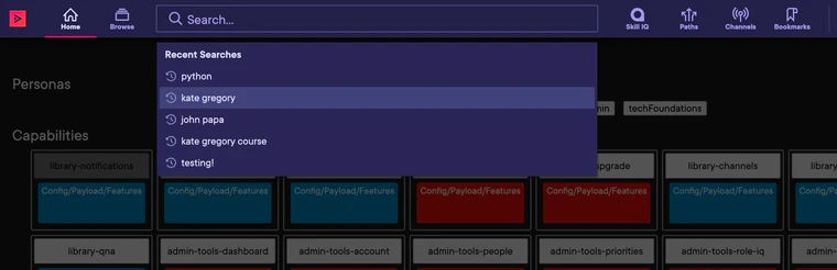View search history