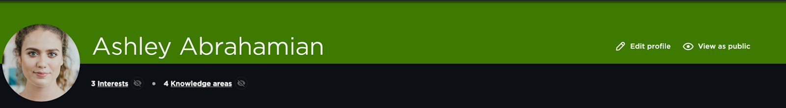 Updated profile header
