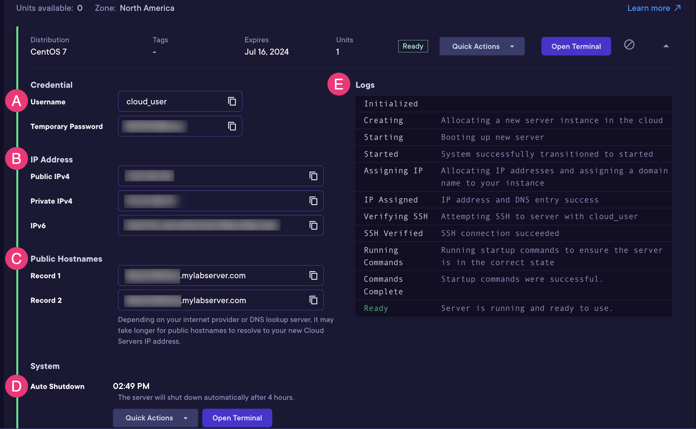 cloud server details